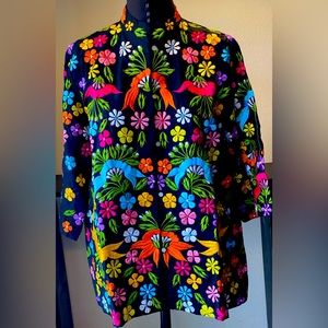 COLORFUL HANDMADE TUNIC SIZE SMALL FROM JAPAN BRAND NEW NEVER WORN OVER 40 YRS
